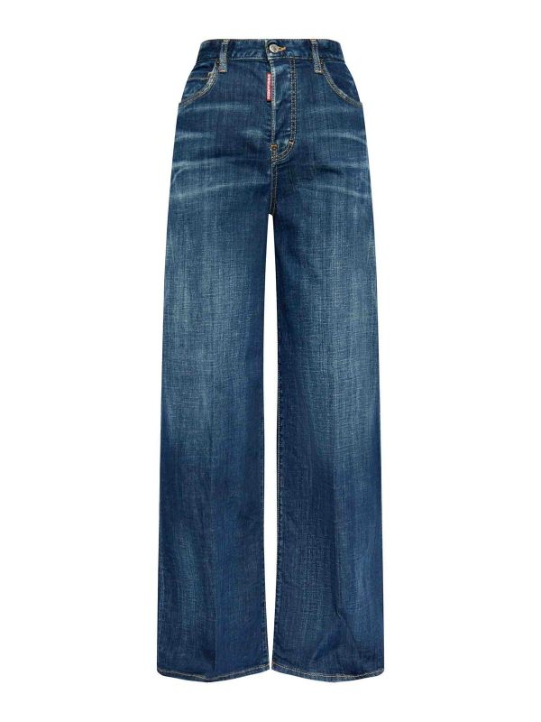 Dsquared2 Jean Bootcut - Bleu Foncé
