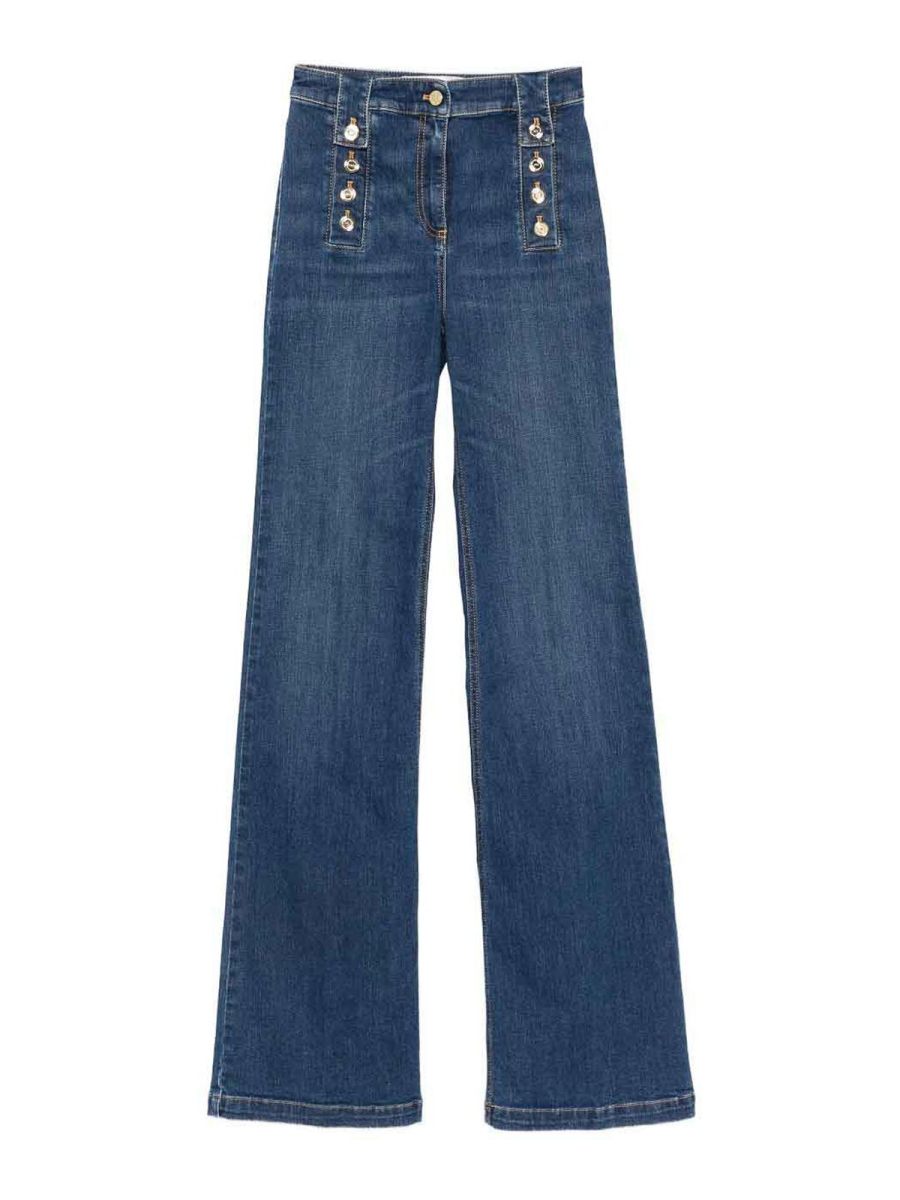 Elisabetta Franchi Jean Bootcut - Bleu