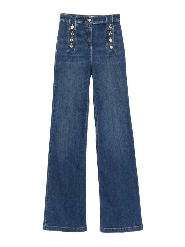 Elisabetta Franchi Jean Bootcut - Bleu
