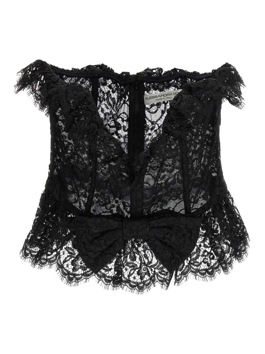 Alessandra Rich Top - Noir