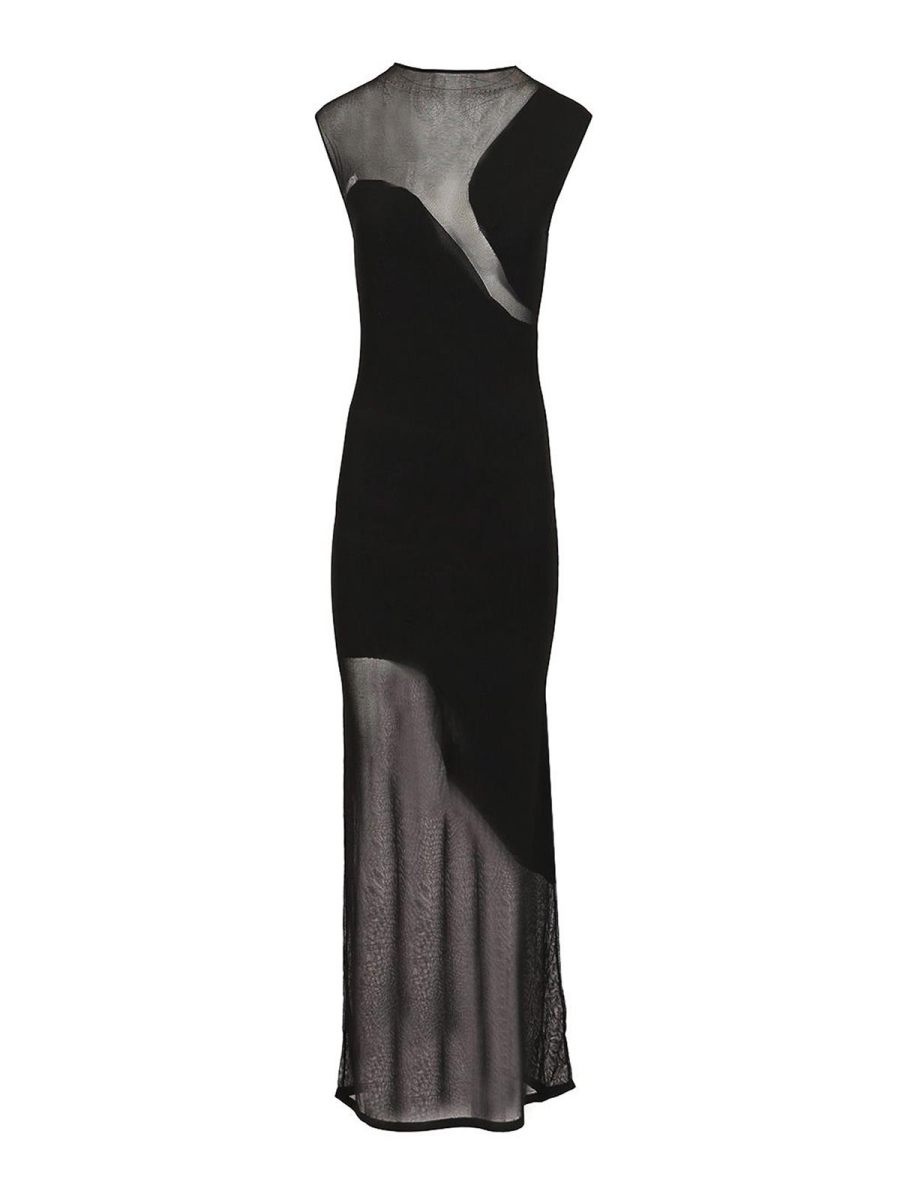 Rotate Birger Christensen Maxi Robe - Noir