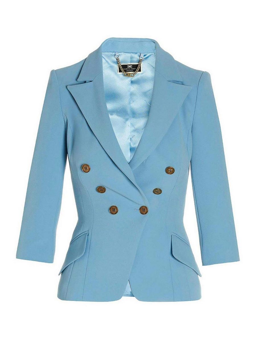 Elisabetta Franchi Veste Casual - Bleu Clair
