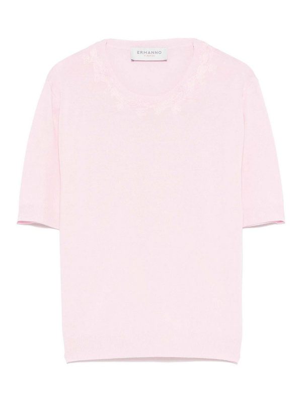 Ermanno Firenze Pull Col Bateau - Rose Clair