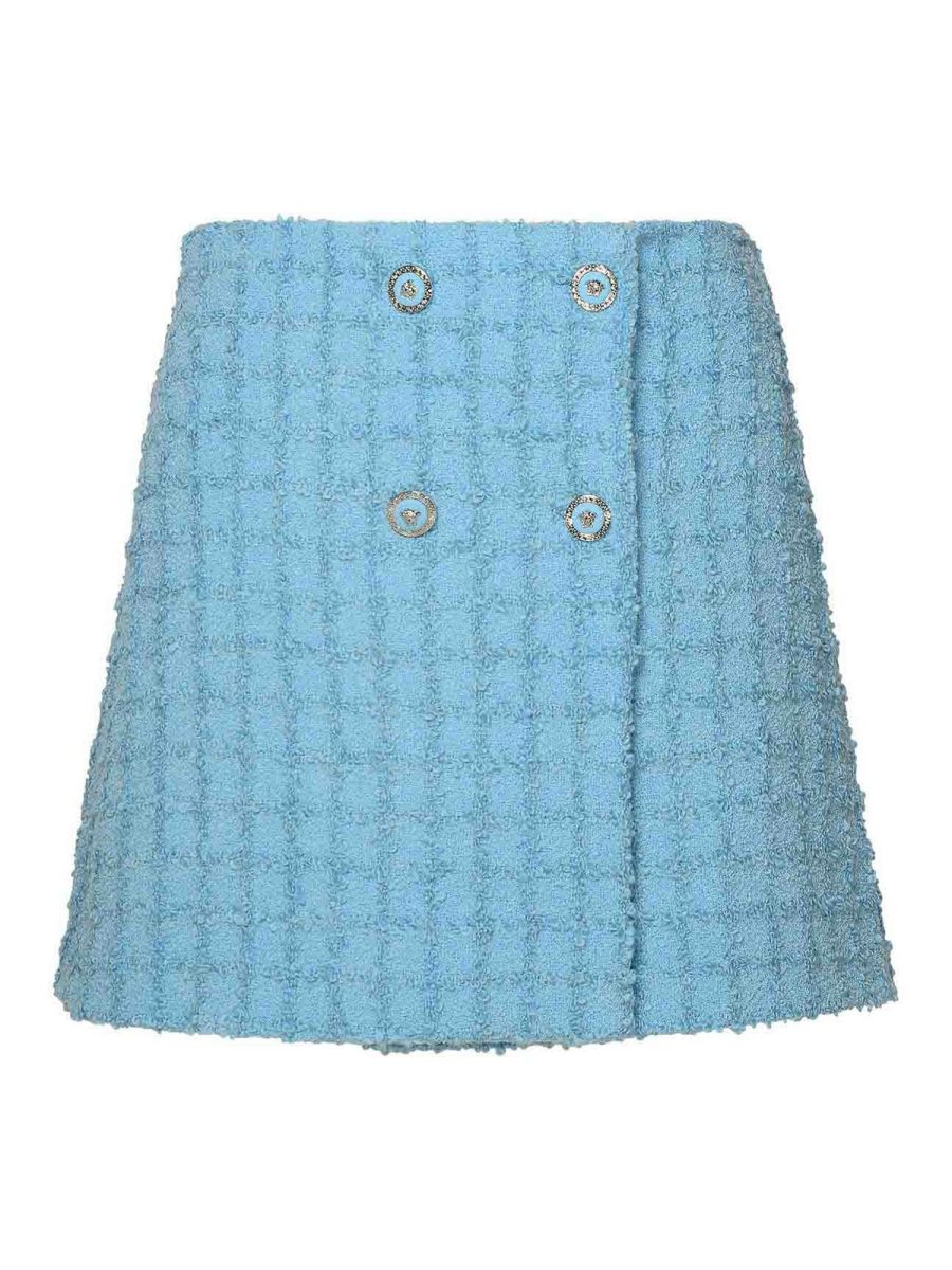 Versace Jupe Midi - Bleu Clair