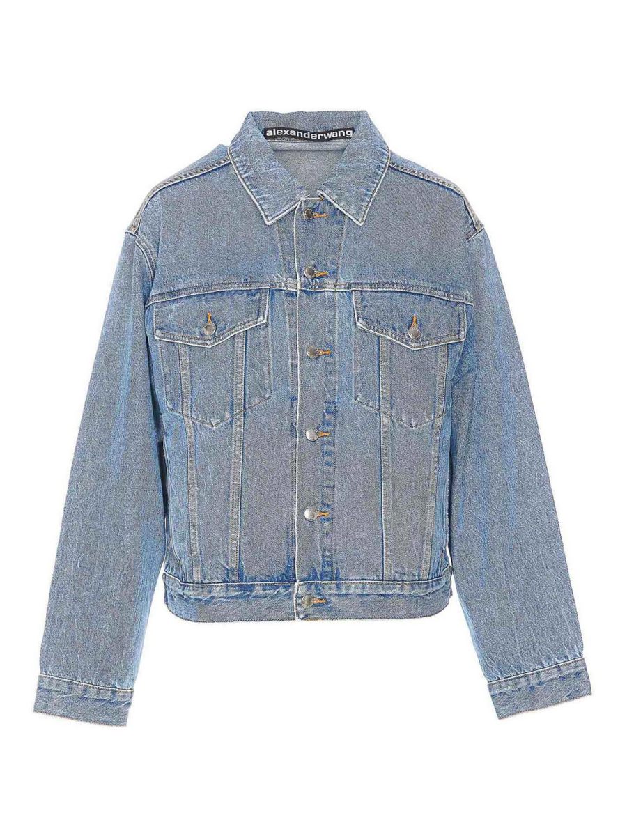 Alexander Wang Veste Casual - Foncé Délavé