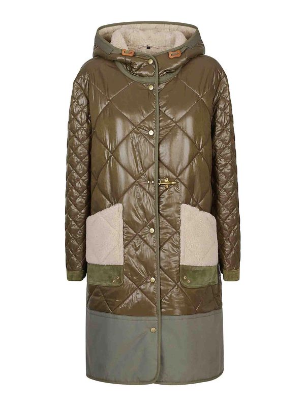 Fay Manteau Court - Vert Foncé
