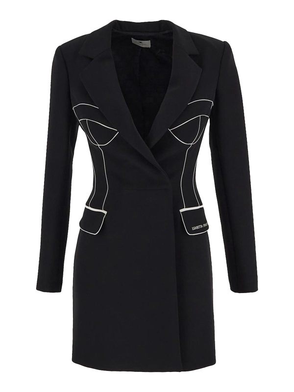 Elisabetta Franchi Veste Casual - Noir