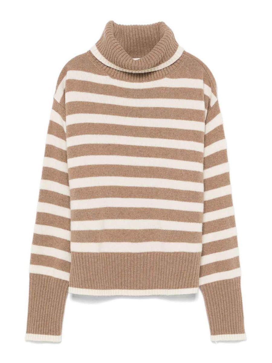 Semicouture Pull Col Roulé - Beige