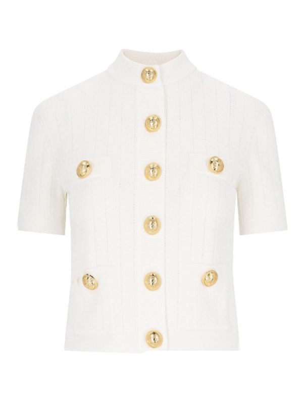 Balmain Pull Col Rond - Blanc