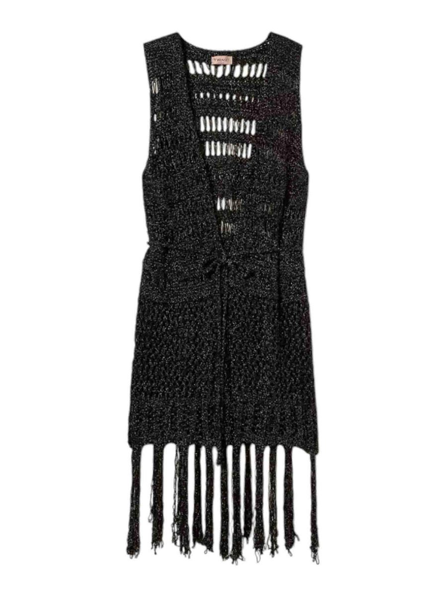 Twinset Manteau Au Genou - Noir