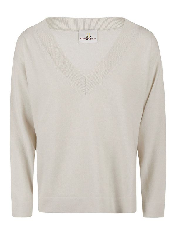 Eleven88 Pull À Col V - Blanc