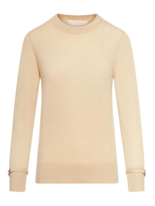 Chloe' Pull Col Rond - Beige