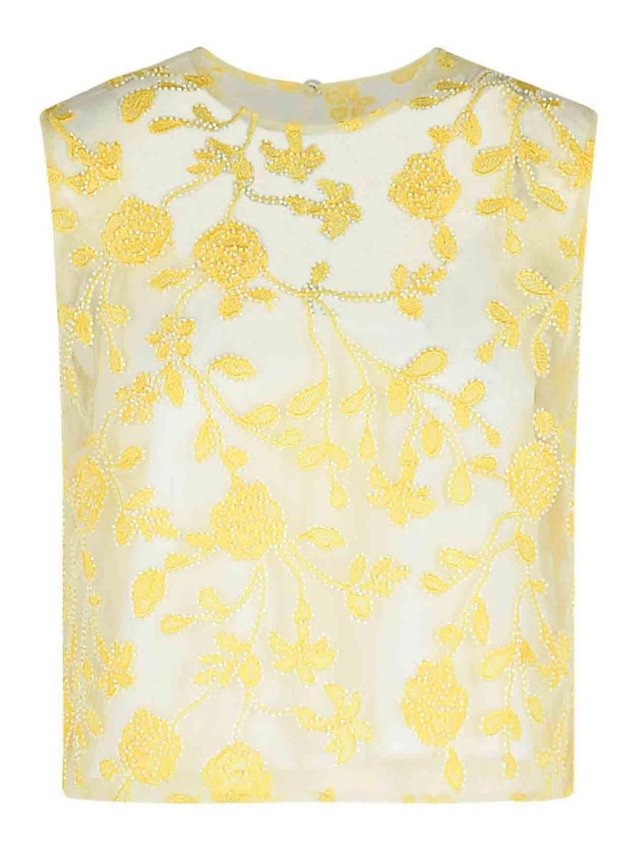 Rotate Birger Christensen Top - Jaune