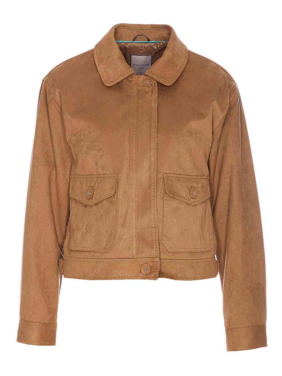 Urbancode Blouson En Cuir - Marron