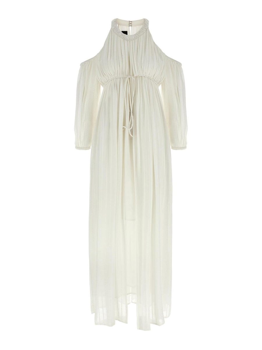 Pinko Robe Au Genou - Blanc