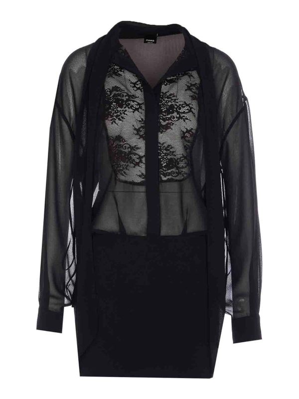 Pinko Robe Au Genou - Noir