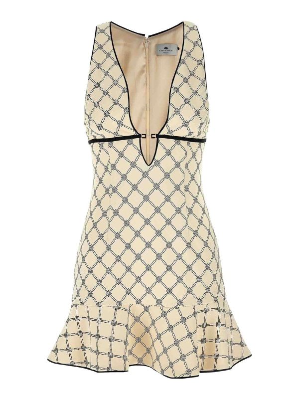 Elisabetta Franchi Robe Courte - Blanc