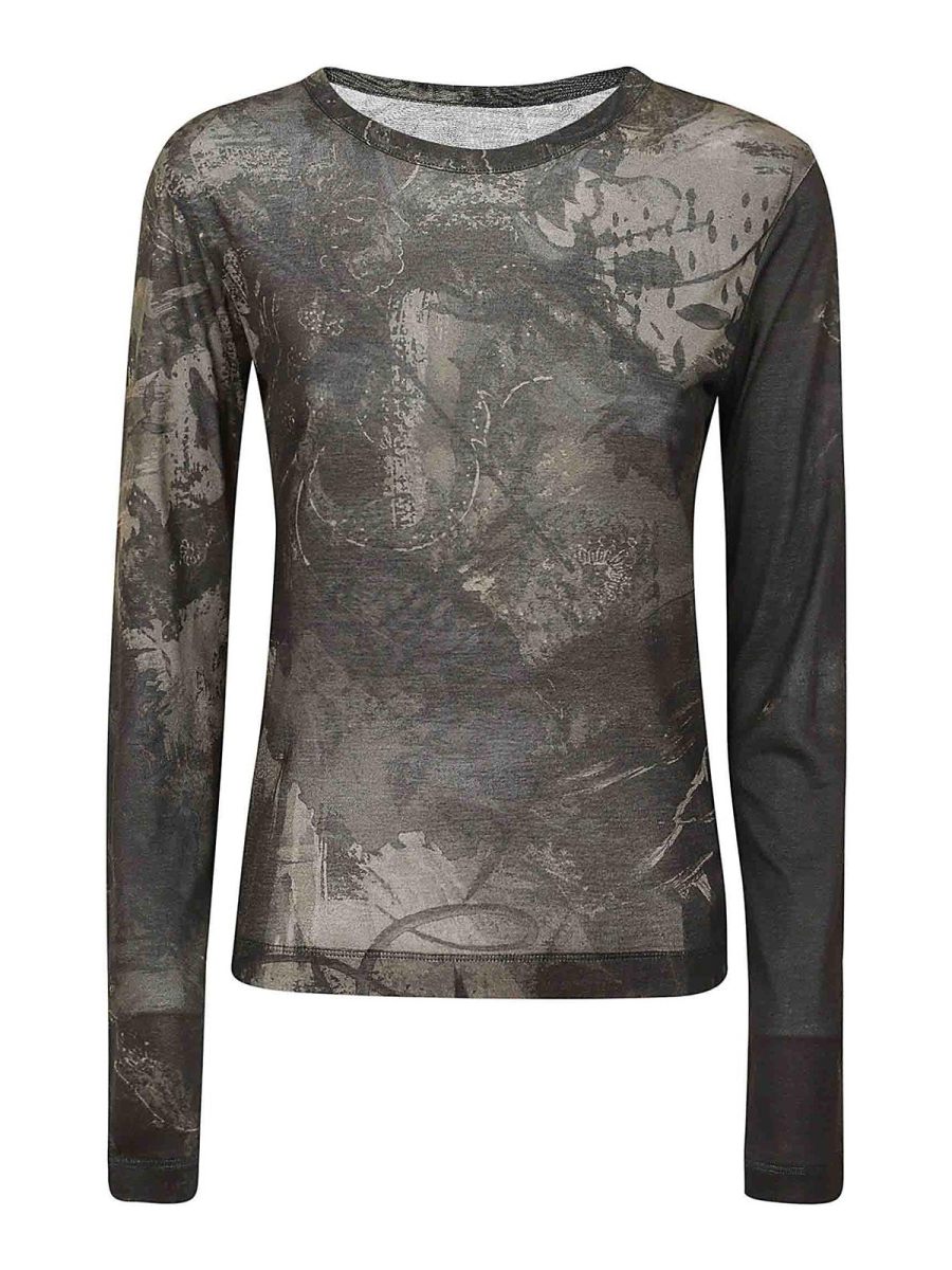 Yohji Yamamoto Pull Col Rond - Marron Clair