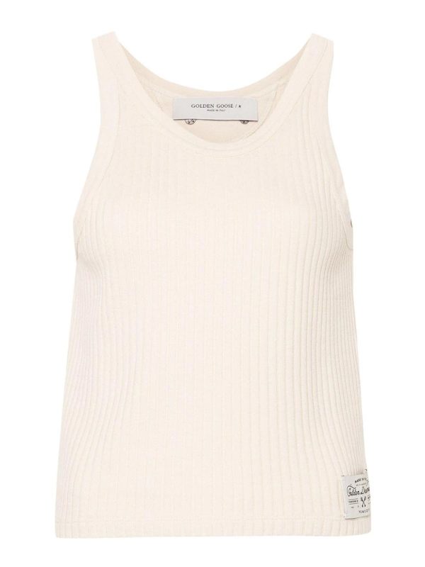 Golden Goose Pull Col Rond - Beige