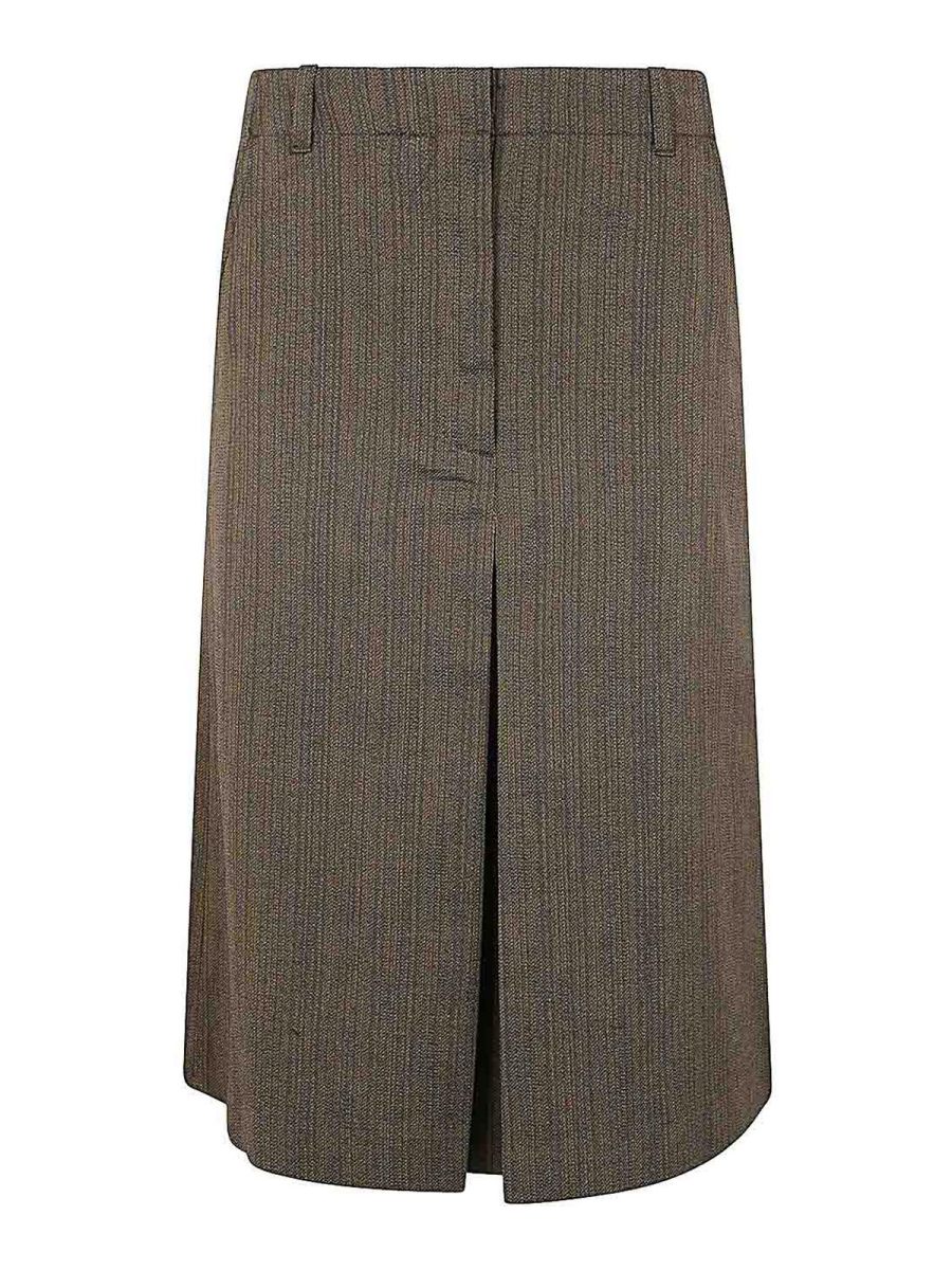 Dries Van Noten Jupe Midi - Orange
