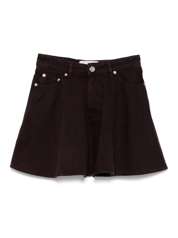 Ami Paris Mini Jupe - Rouge Brun