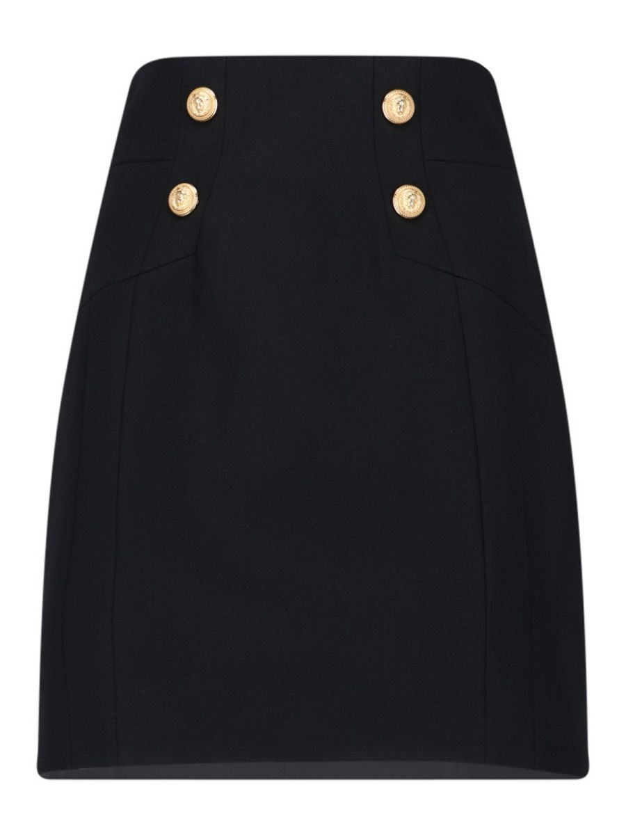 Balmain Jupe Midi - Noir