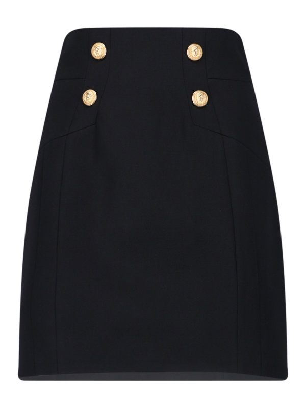 Balmain Jupe Midi - Noir
