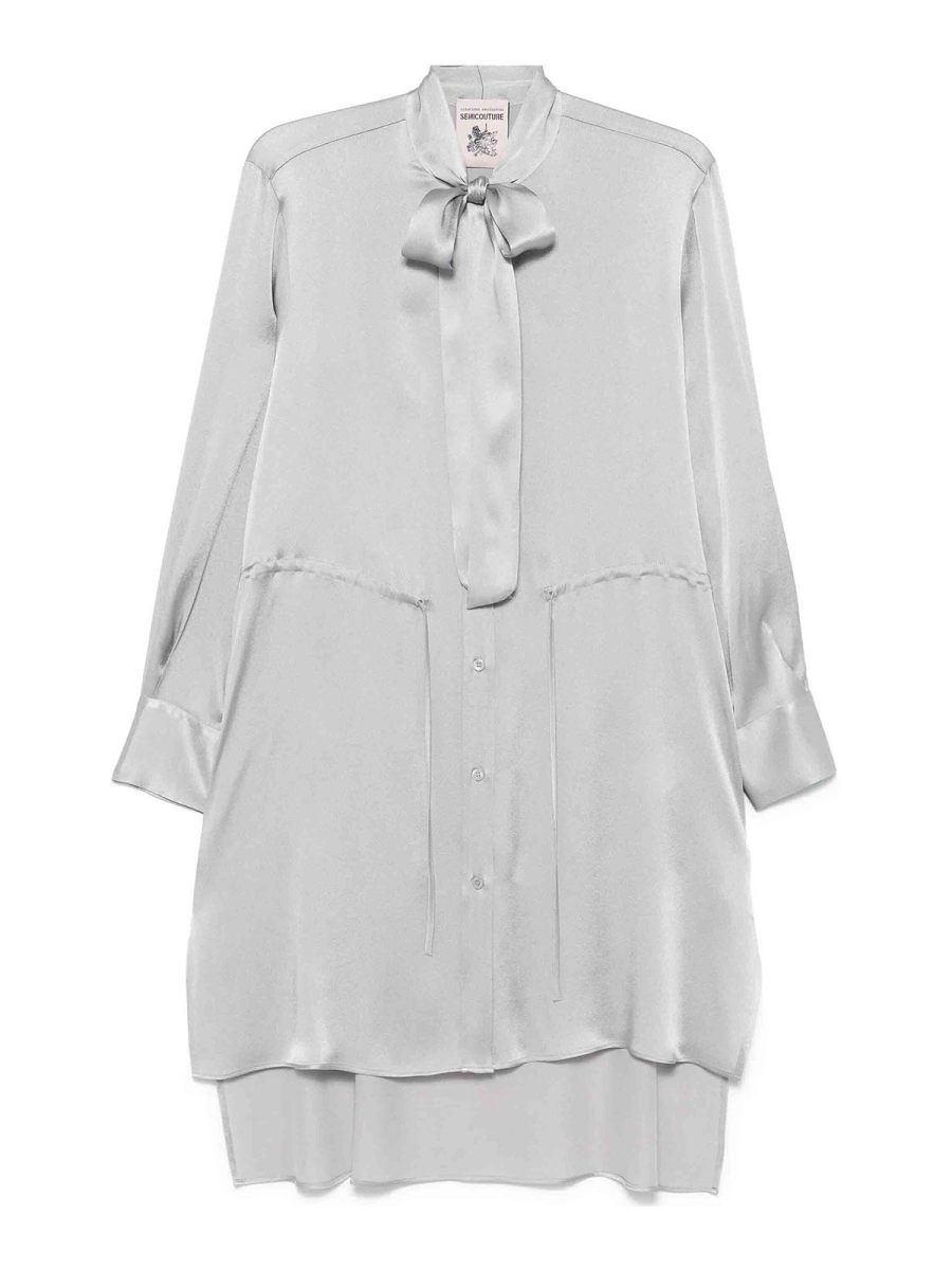 Semicouture Robe Au Genou - Gris