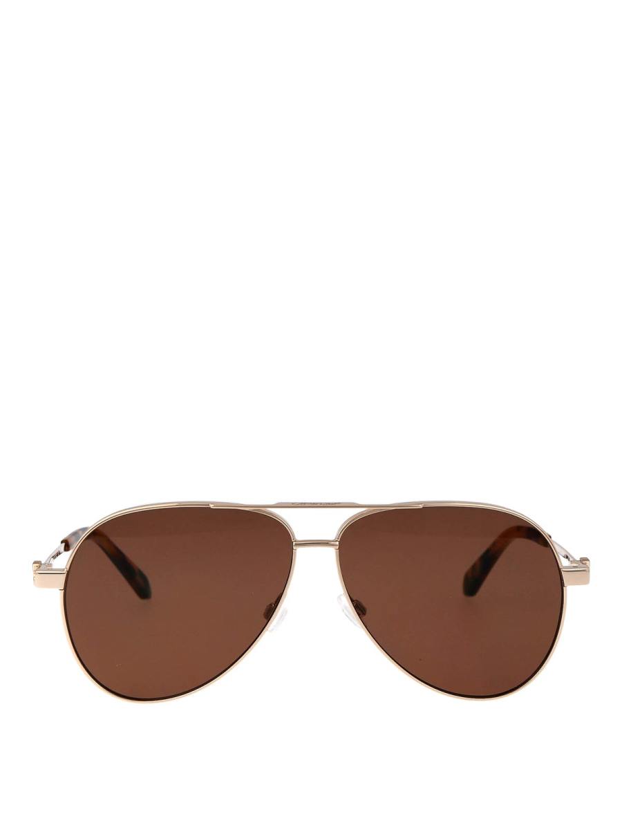 Off-White Lunettes De Soleil - Or