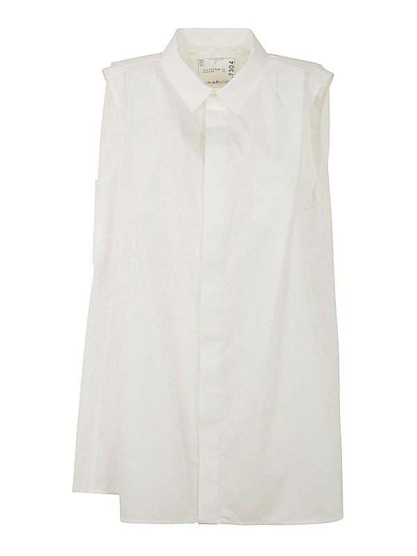 Sacai Robe Au Genou - Blanc