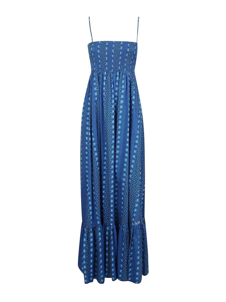 Mc2 Saint Barth Robe Au Genou - Bleu