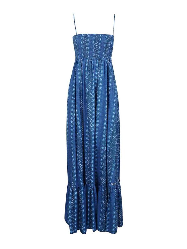 Mc2 Saint Barth Robe Au Genou - Bleu