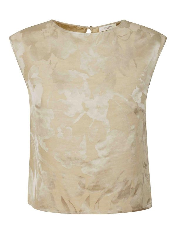 Glanshirt Top - Beige Clair