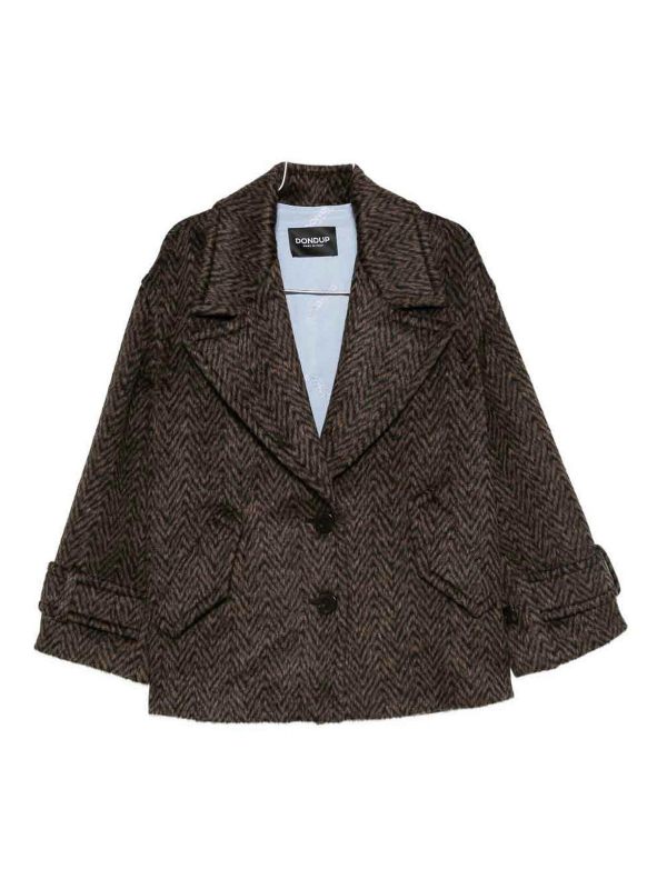 Dondup Manteau Court - Marron