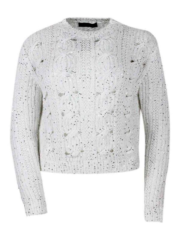 Lorena Antoniazzi Pull Col Rond - Blanc