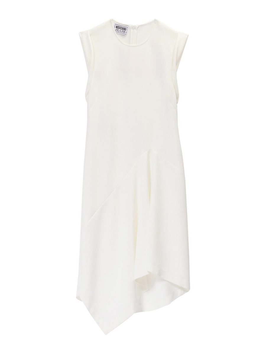 Moschino Jeans Robe Au Genou - Blanc
