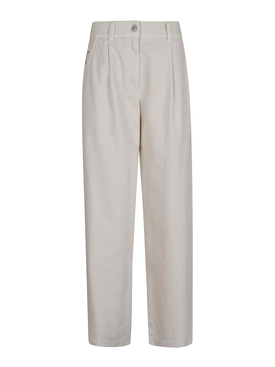 Brunello Cucinelli Jean Droit - Blanc