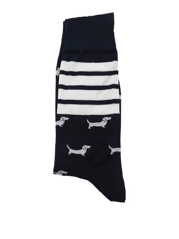 Thom Browne Chaussettes - Bleu Foncé