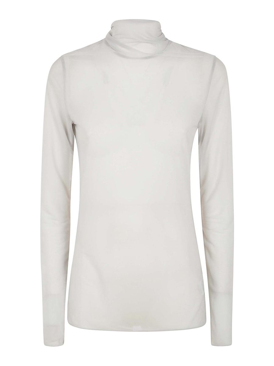Yohji Yamamoto Pull Col Roulé - Blanc