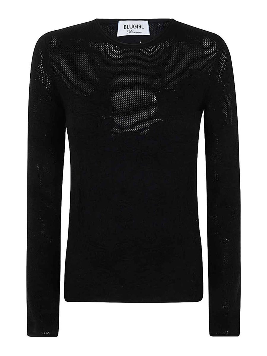 Blugirl Pull Col Rond - Noir