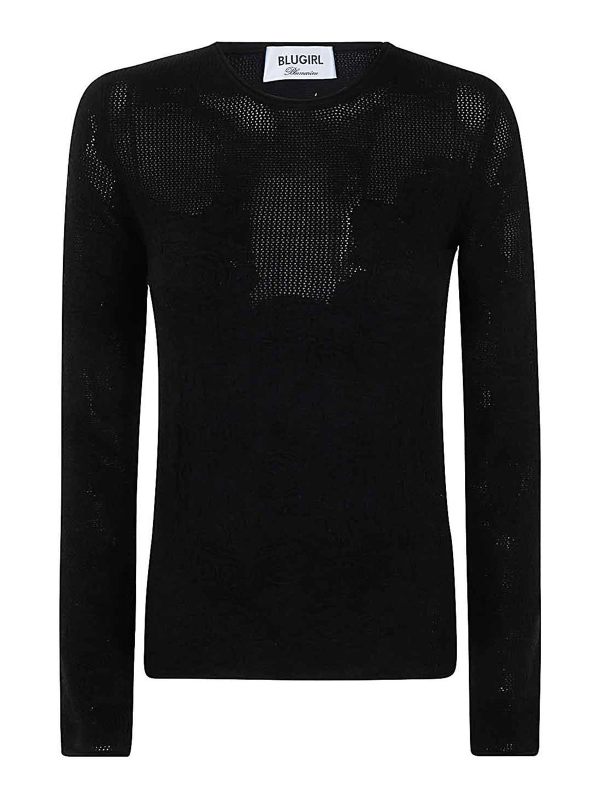 Blugirl Pull Col Rond - Noir