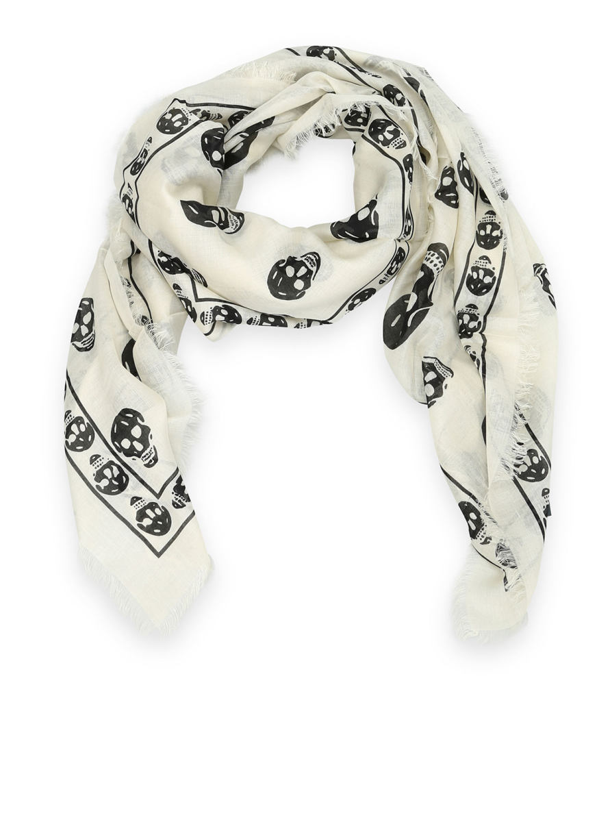 Alexander Mcqueen Écharpe Blanc Pour Femm
