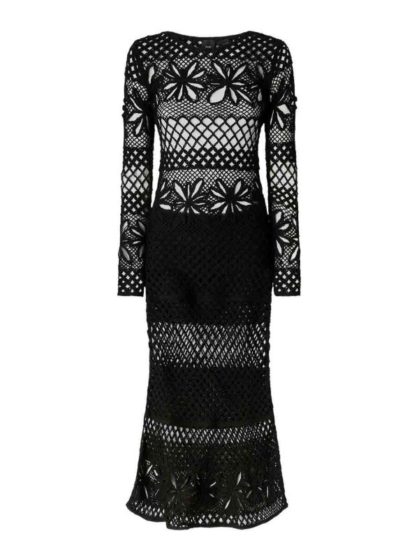 Pinko Robe Au Genou - Noir