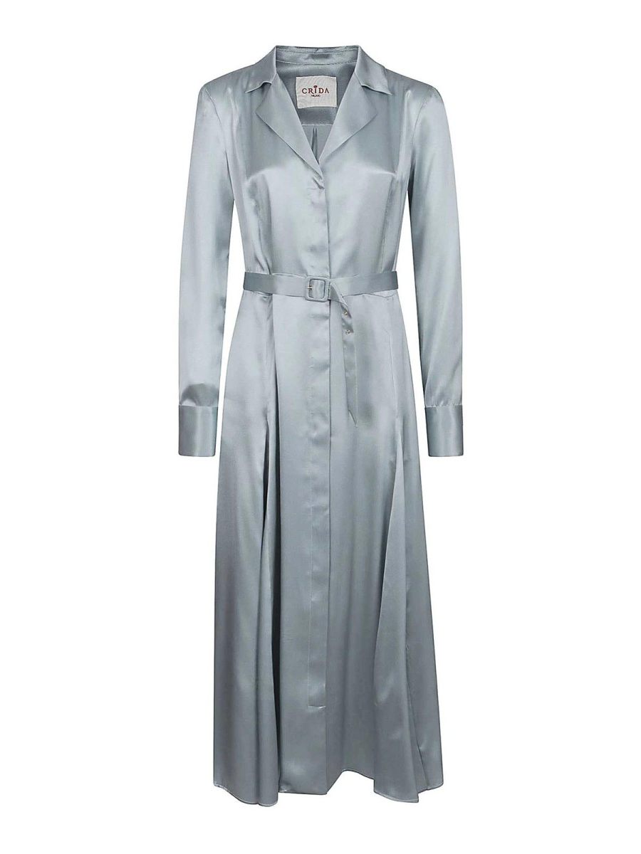 Crida Robe Au Genou - Bleu