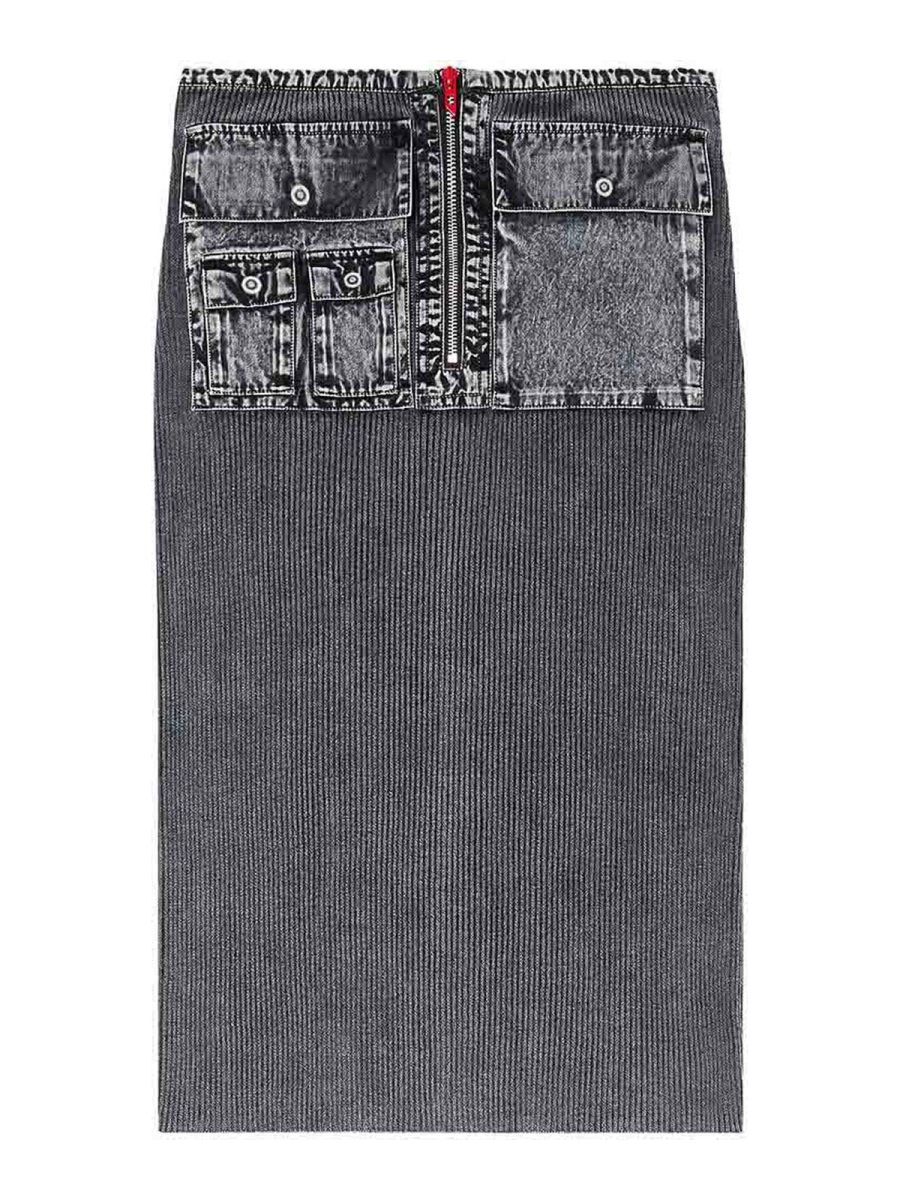 Diesel Jupe Midi - Gris