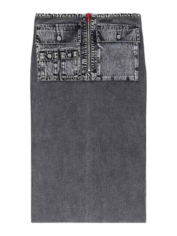 Diesel Jupe Midi - Gris