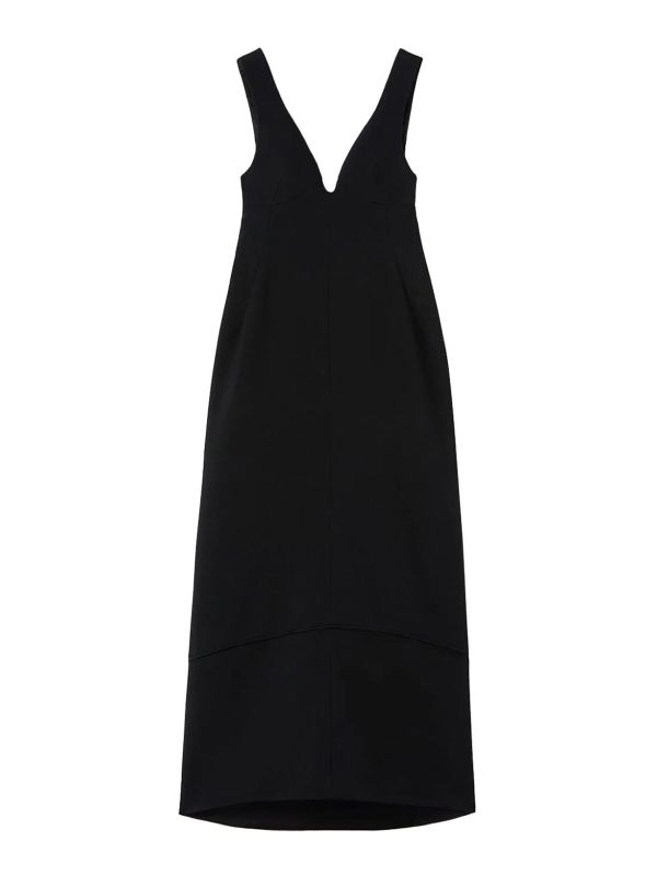 Jil Sander Robe Au Genou - Noir
