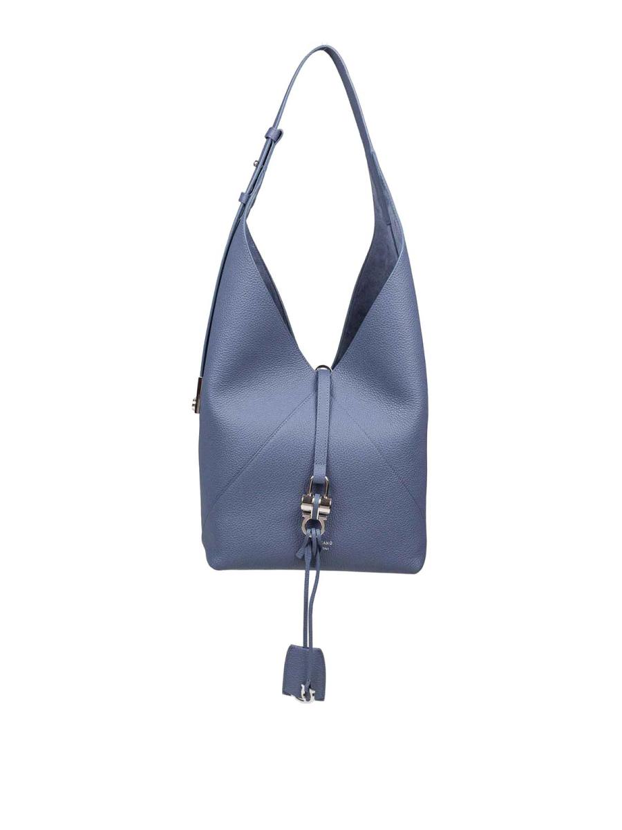 Salvatore Ferragamo Sac Porté Épaule - Bleu