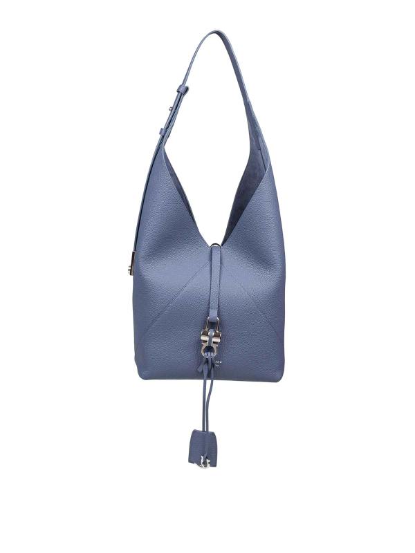 Salvatore Ferragamo Sac Porté Épaule - Bleu