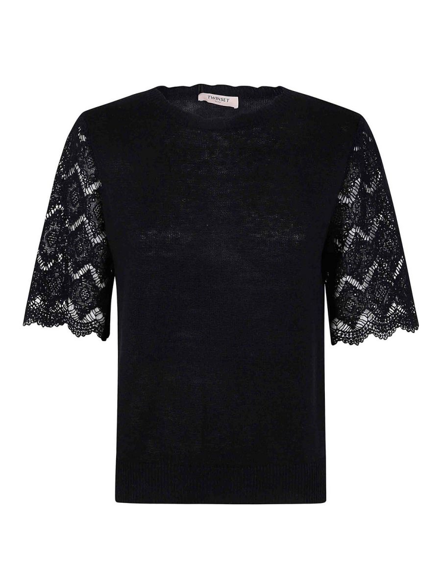 Twinset Pull Col Rond - Noir